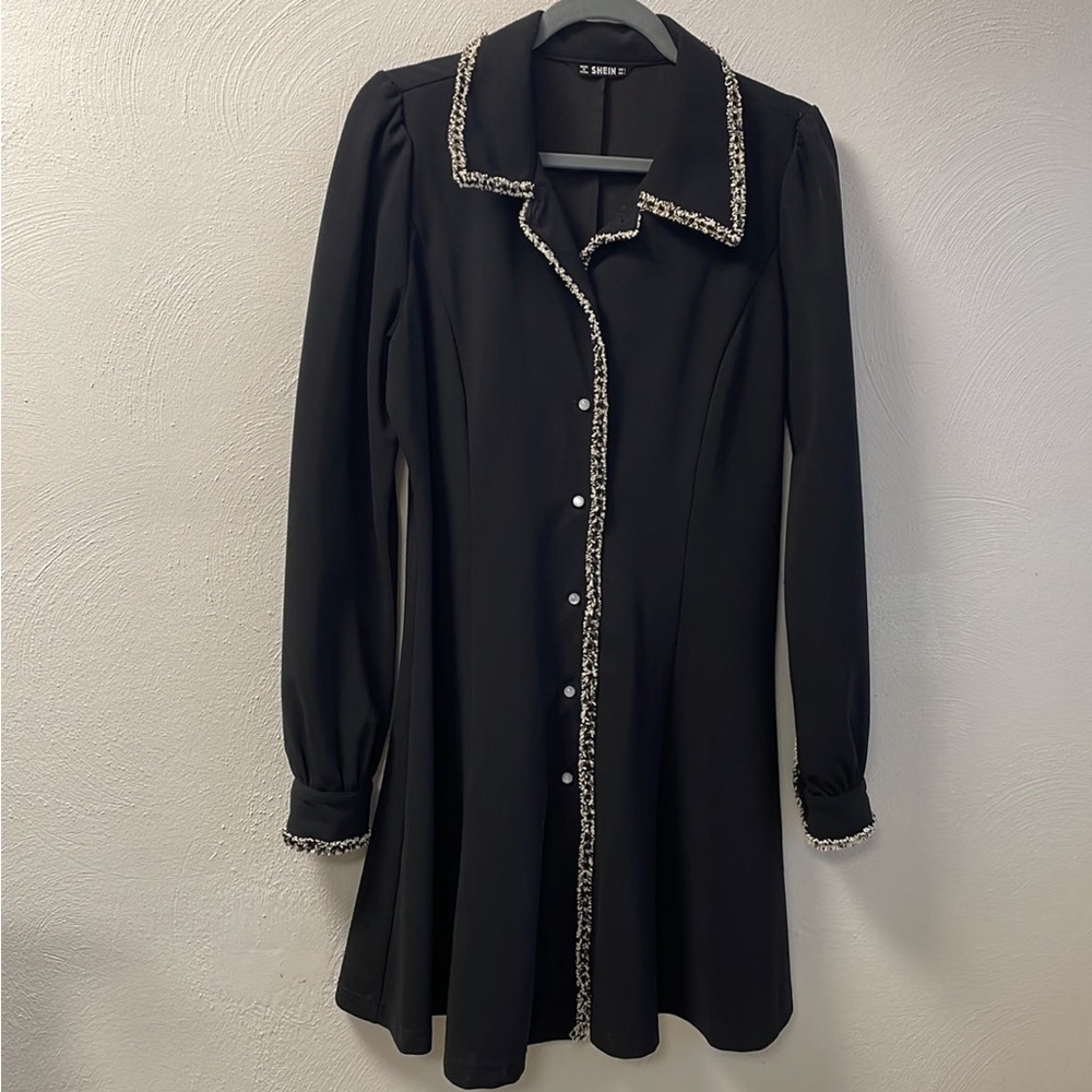 Shein Button Collar A-Line Dress Size Large